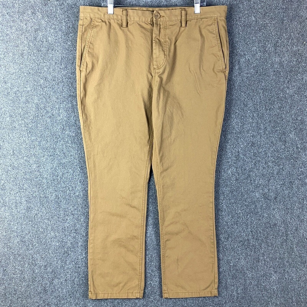 Old Navy Pants Men's 38x30 Beige Chino Slim Fit Slash Pockets 100% Cotton